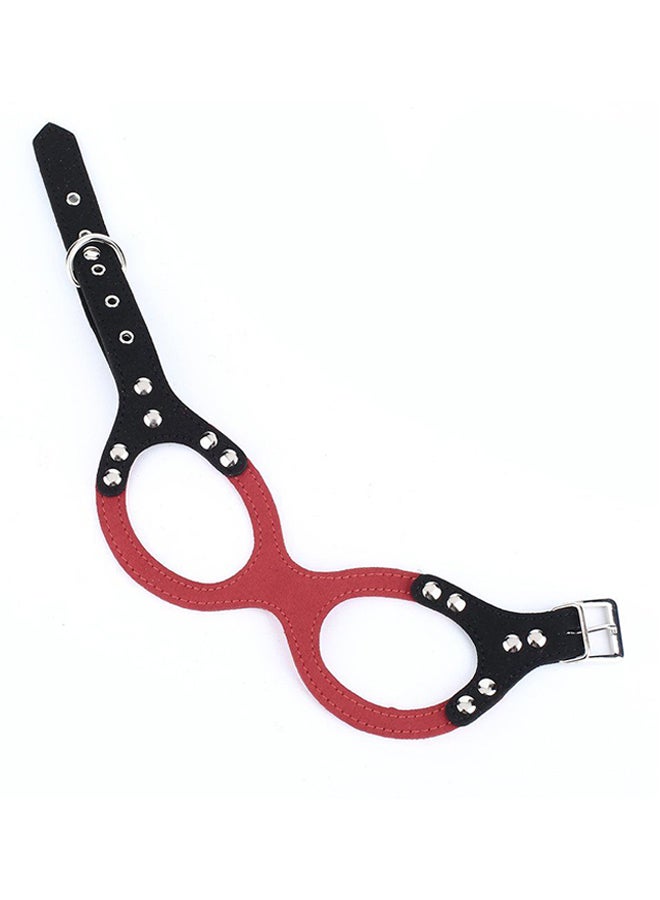 أوتاد طوق بحزام لصدر الكلب قابل للتعديل ومريح للتنفس أحمر وأسود - Image 1