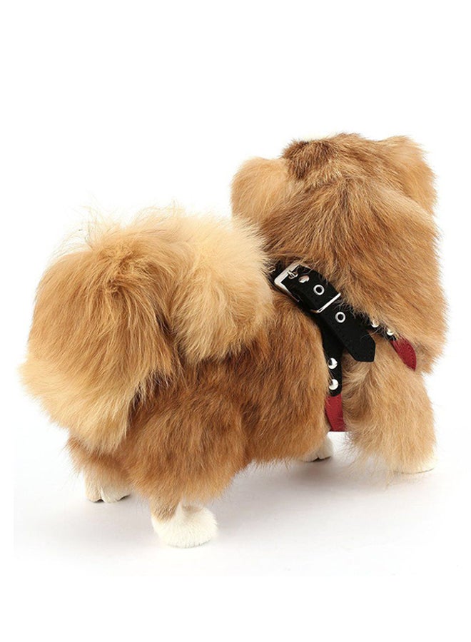 أوتاد طوق بحزام لصدر الكلب قابل للتعديل ومريح للتنفس أحمر وأسود - Image 3