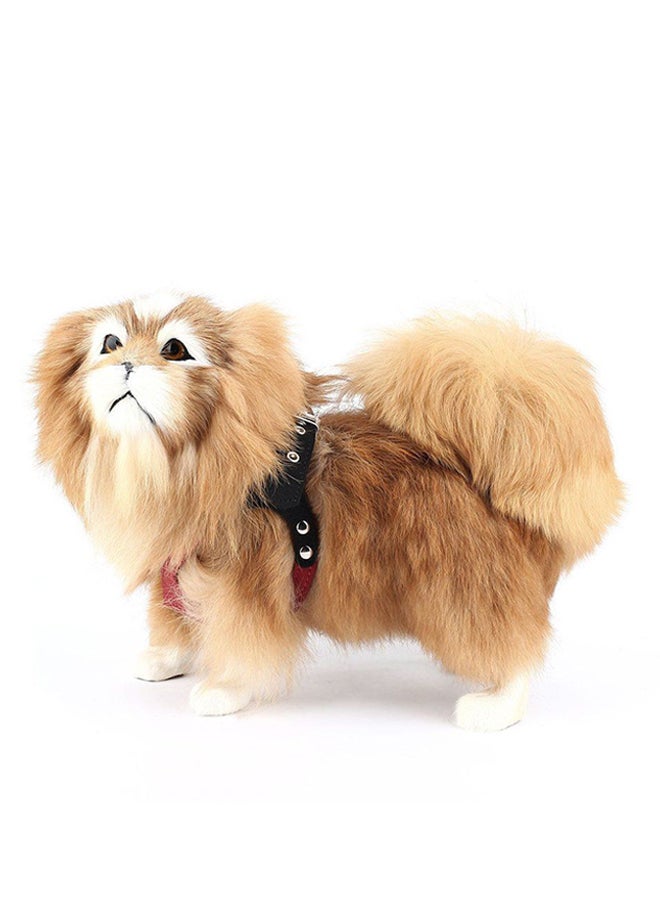 أوتاد طوق بحزام لصدر الكلب قابل للتعديل ومريح للتنفس أحمر وأسود - Image 4