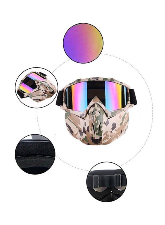 OUTAD - Detachable Helmet Mask Ski Bike Goggles - Image 1