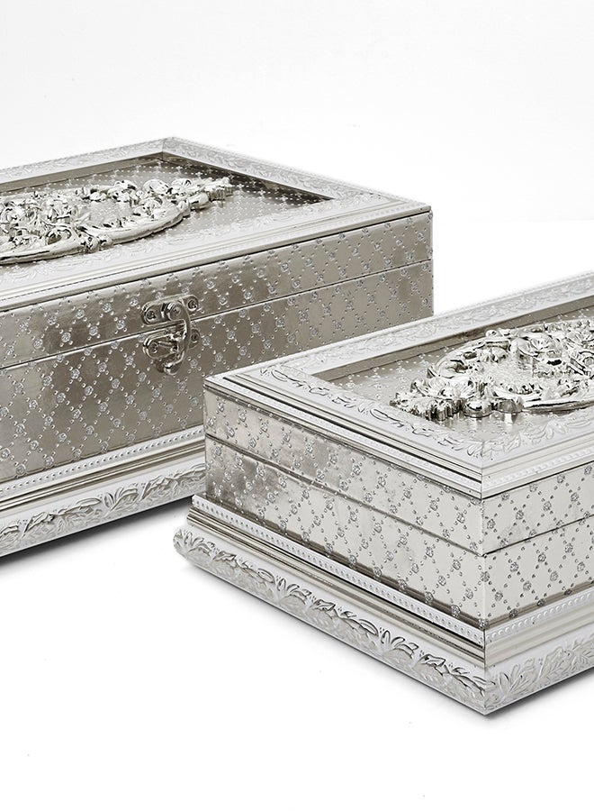 Silver Tag - Set Of 2 Jewellery Box - Image 1