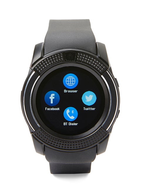 Multi-Functional Smart Watch With Camera Black
