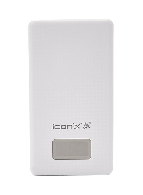 6000.0 mAh Power Bank With LCD Indicator, Ultra-Fast Dual 2.4A USB Port And Overcharging Protection For Smartphones, Tablets, Bluetooth Devices, GPS White