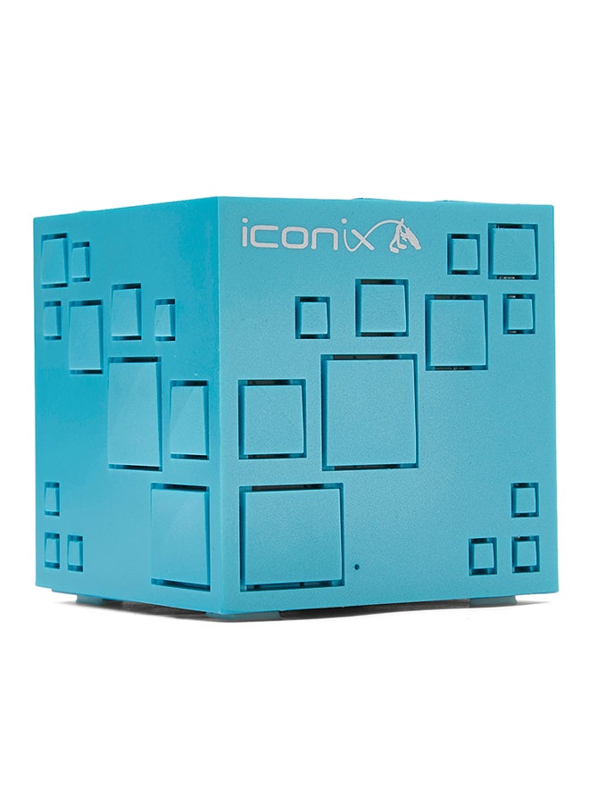 Iconix - Power DJ Square S1 Rechargeable Bluetooth Speaker With FM, AUX-in Support Blue - Image 1
