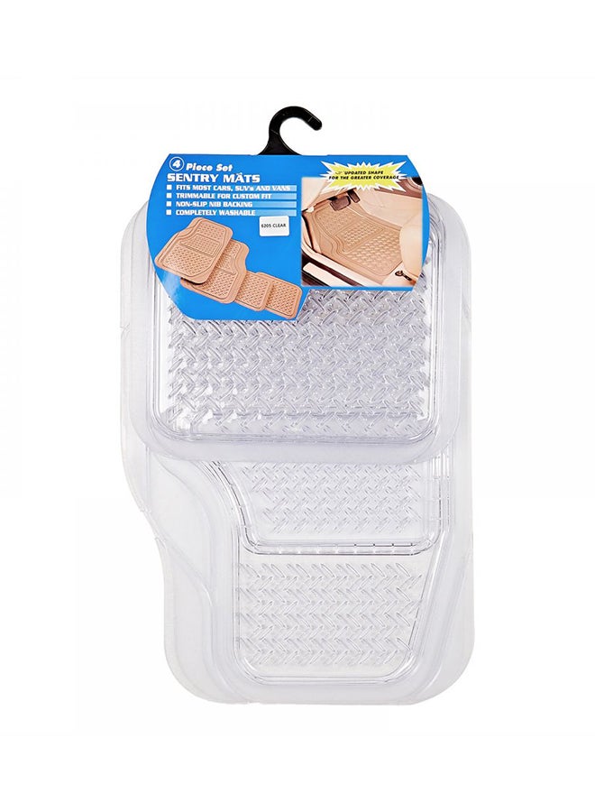 Sentry - 4-Piece High Quality Washable Transparent Clear Car Mat - Image 1