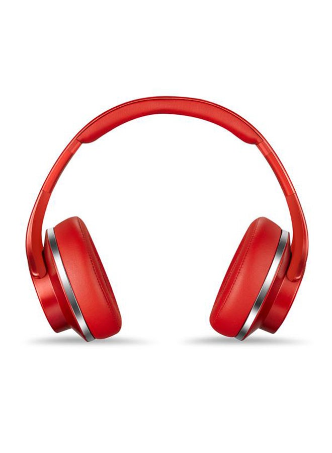 SODO 2-In-1 Twist-Out Bluetooth Speaker Headphones Red - Image 1