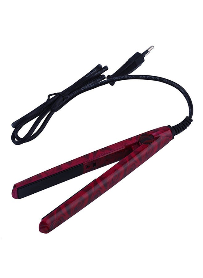 Electronic Ceramic Hair Straightener Red/Black - Image 1