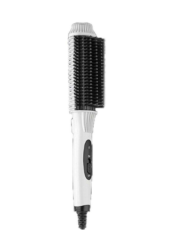 Generic 2-In-1 Auto Electric Hair Comb Curler And Straightener White 5.5inch  - Image 1