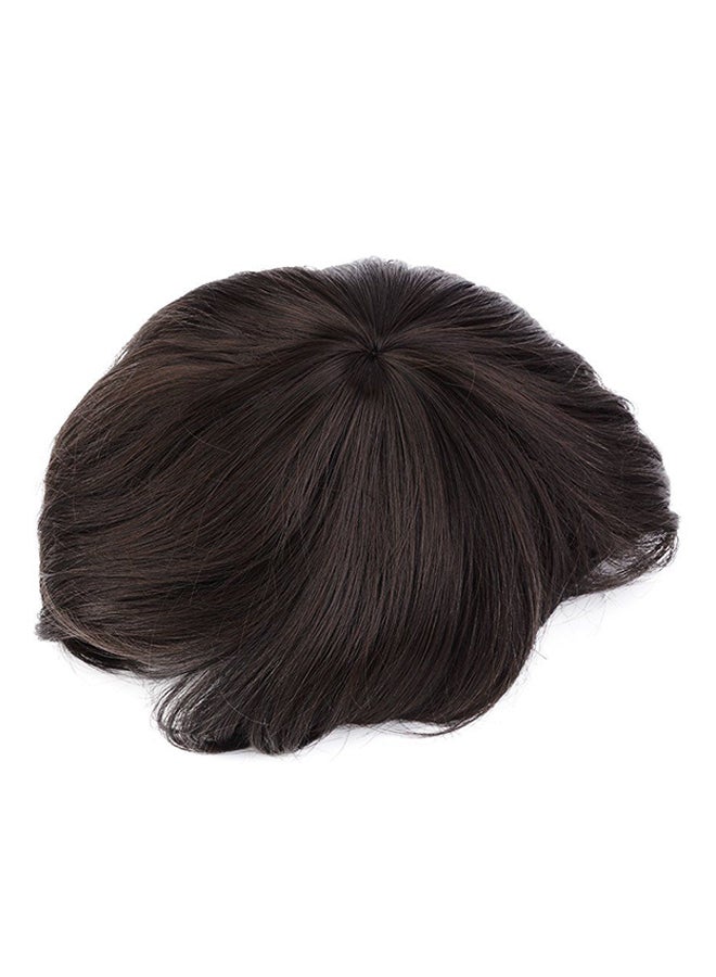 Short Straight Hair Full Cosplay Wig Dark Brown - Image 1