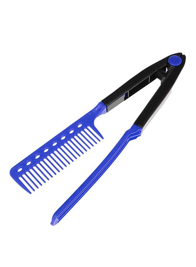 Generic Folding DIY V-Shape Hair Styling Comb Blue - Image 1