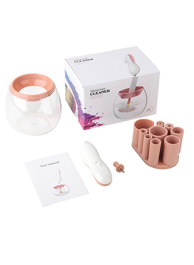 ليشب منظف فرشاة مستحضرات التجميل الكهربائي بتجفيف سريع شفاف