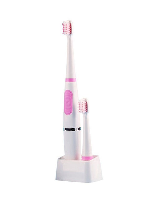 Battery Powered Automatic Sonic Toothbrush White/Pink