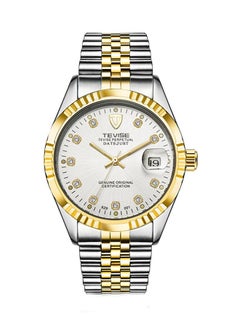 Tevise Men's Water Resistant Stainless Steel Mechanical Watch ZS531101 - 38 mm - Silver/Gold  - Image 1
