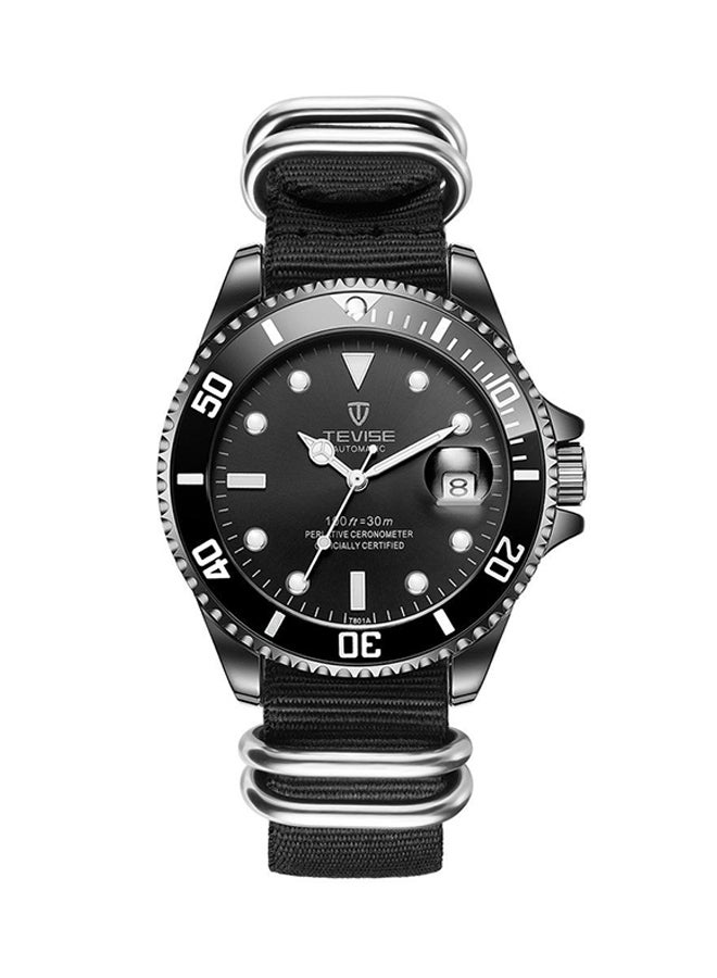 Tevise men Waterproof Alloy Mechanical Watch ZS531902 - 43 mm - Black