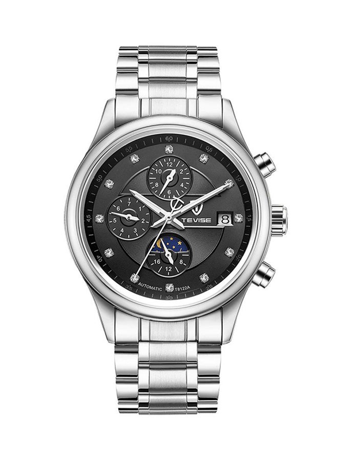 Tevise Men's Waterproof Stainless Steel Mechanical Watch ZS532106 - 40 mm - Silver - Image 1