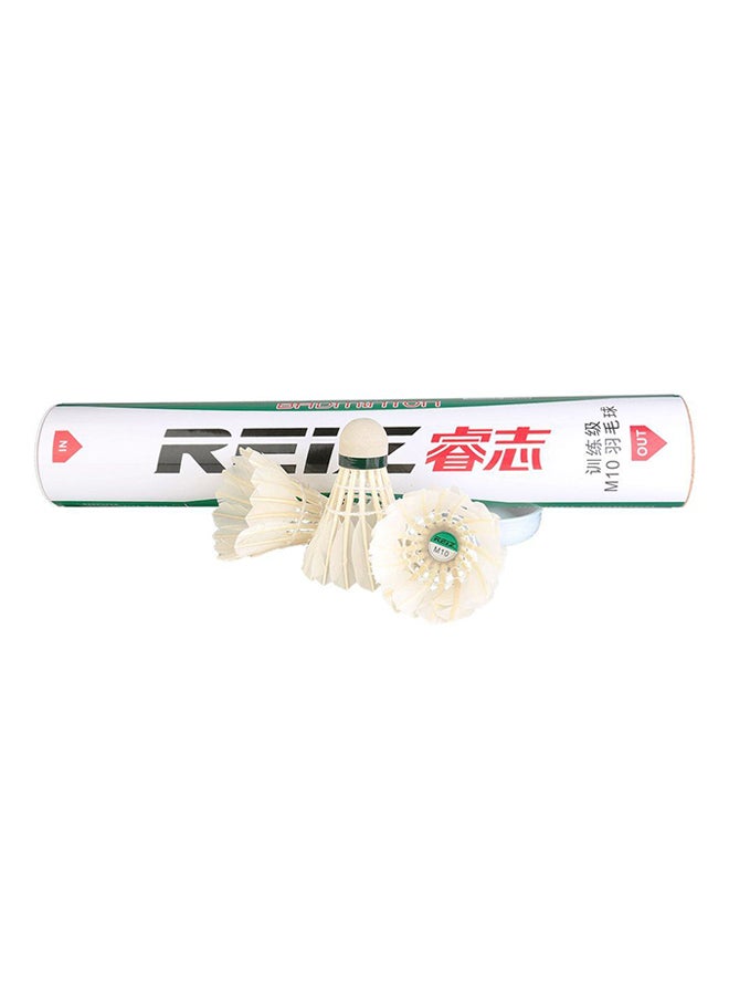 OUTAD - 12-Piece M10 Professional Badminton Shuttlecock Set 6.5x8cm - Image 1