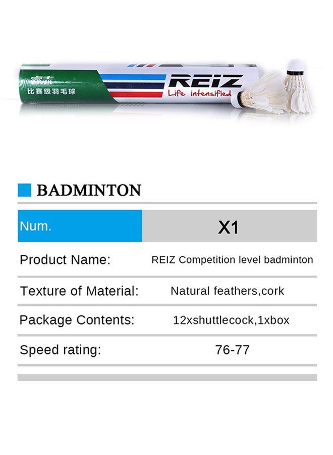 أوتاد 12 قطعة من مجموعة إكس 1 لكرات تنس الريشة 6.5x8سم - Image 5