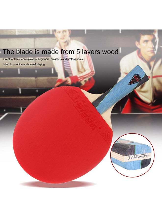 أوتاد 4 ستار مضرب تنس الطاولة بينج بونج بمقبضين قصير وطويل - Image 3