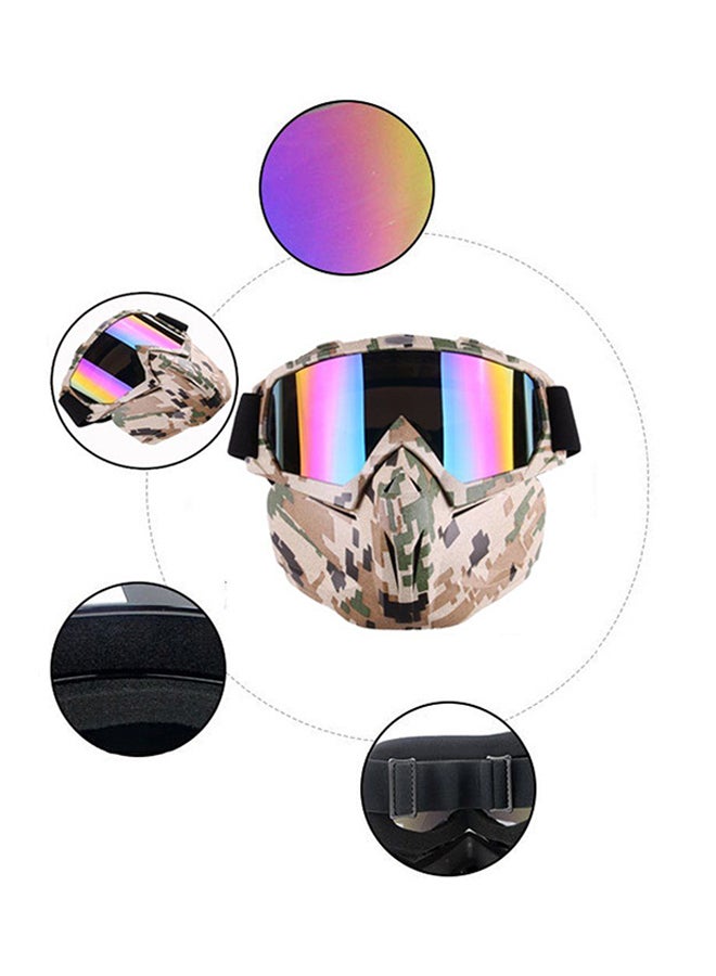 OUTAD Detachable Helmet Mask Motorcycle Goggles  - Image 4
