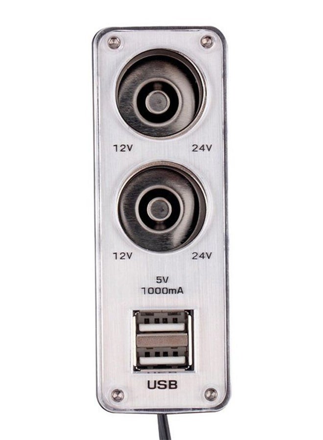 OUTAD Dual USB Port 2 Way Auto Car Cigarette Lighter Black - Image 4