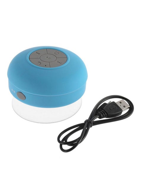 Wireless Waterproof Bluetooth Speaker With Mic Blue