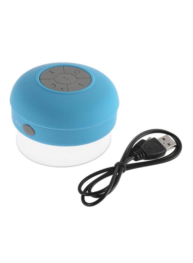 Wireless Waterproof Bluetooth Speaker With Mic Blue