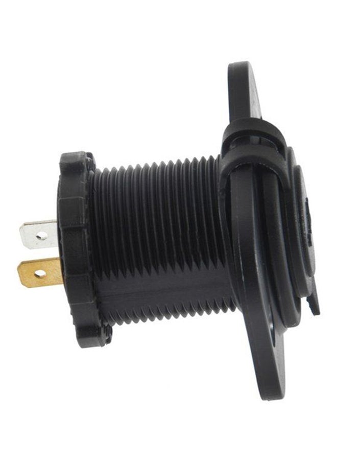 OUTAD Dual USB Car Charger With Cigarette Lighter Black - Image 4