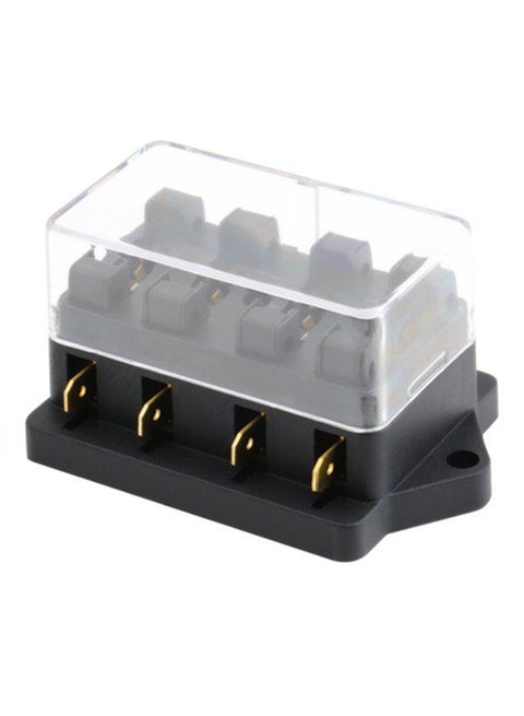Auto Blade Fuse Box Block Holder Black