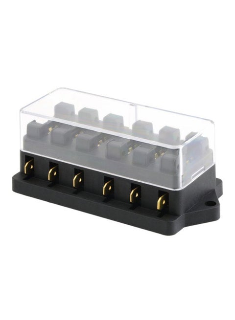 Auto Blade Fuse Box Block Holder Black