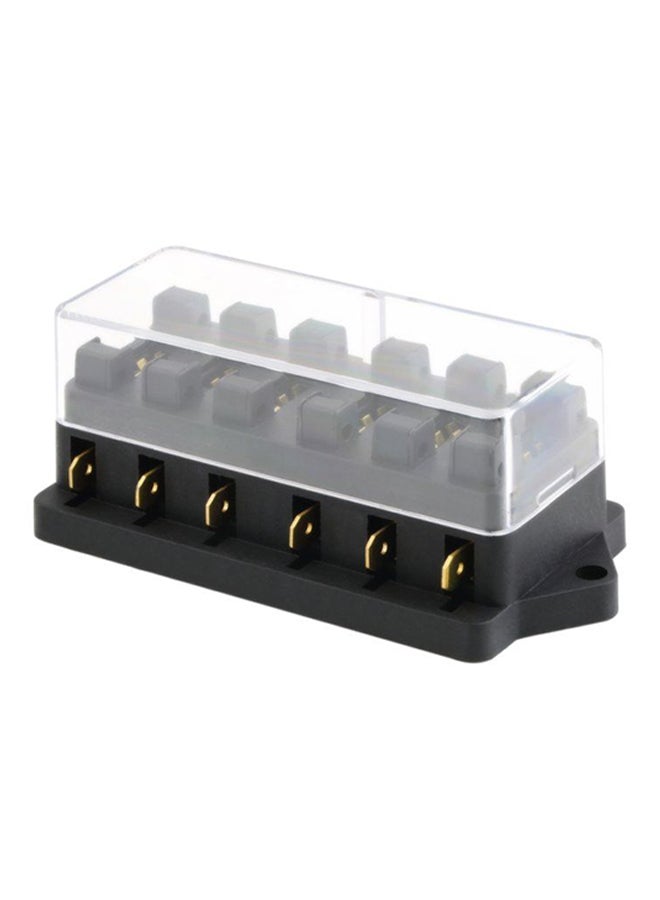 Auto Blade Fuse Box Block Holder Black