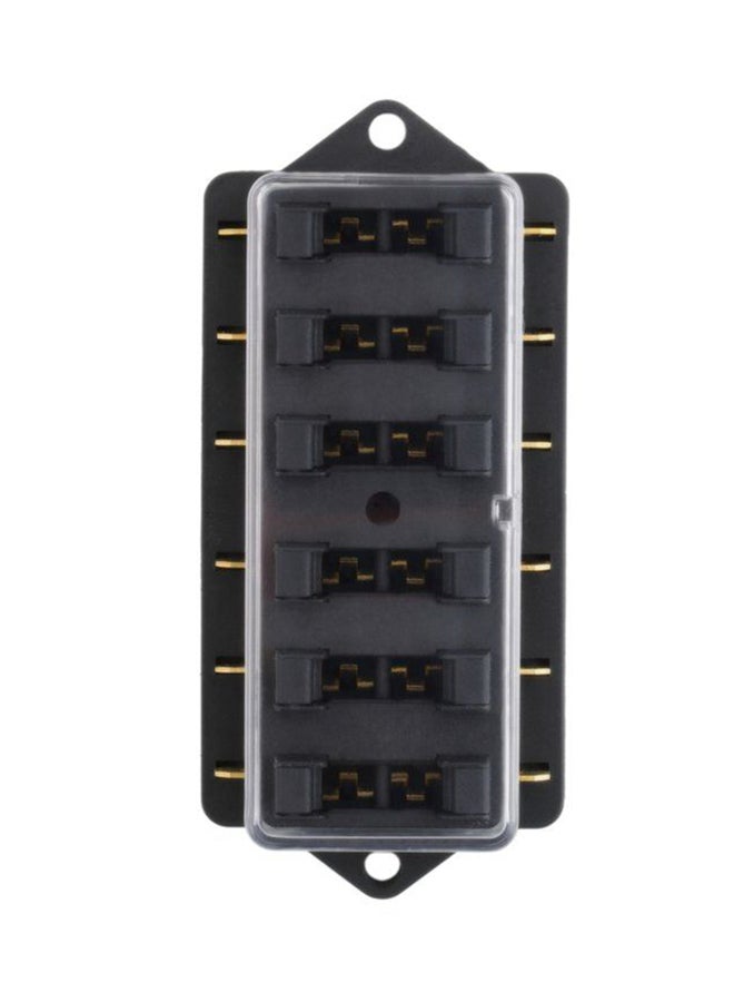 Auto Blade Fuse Box Block Holder Black