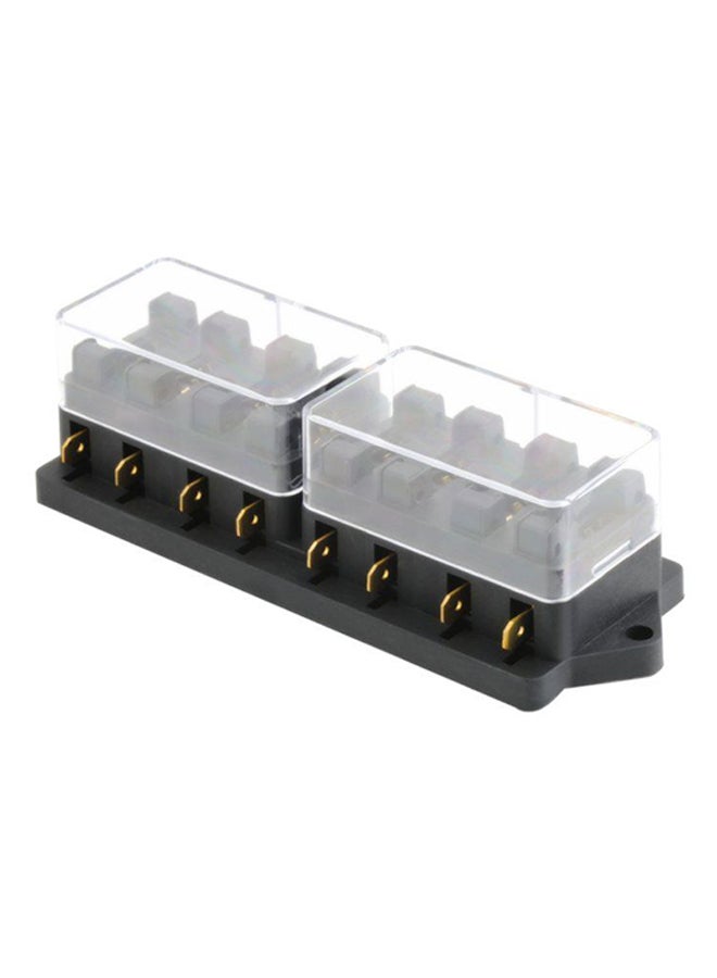Auto Blade Fuse Box Block Holder Black