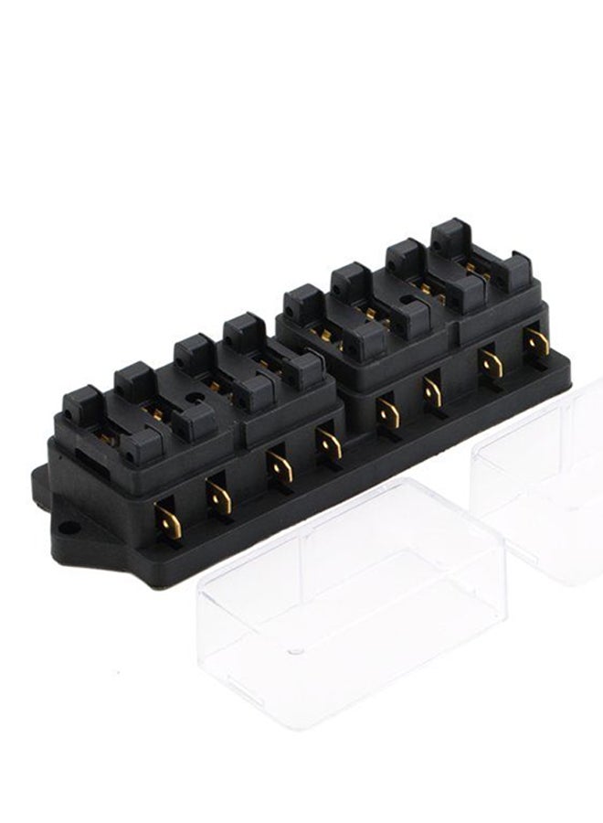 Auto Blade Fuse Box Block Holder Black