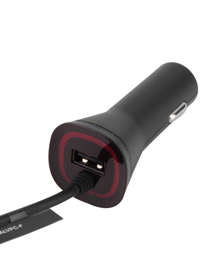 OUTAD Dual USB Car Charger With Cigarette Lighter Black - Image 2