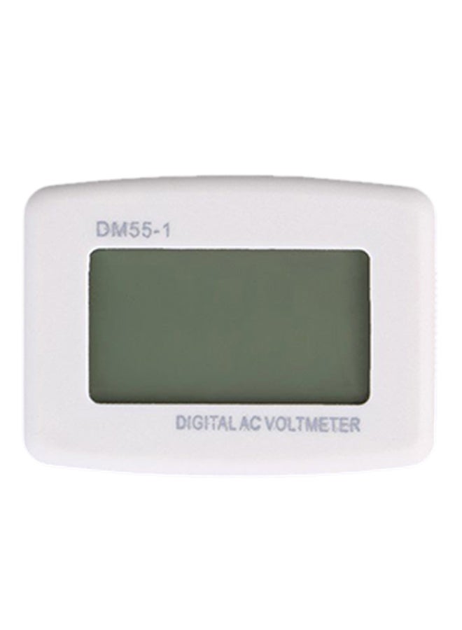 LCD Digital Voltage Meter White