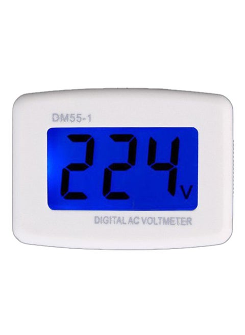 LCD Digital Voltage Meter White