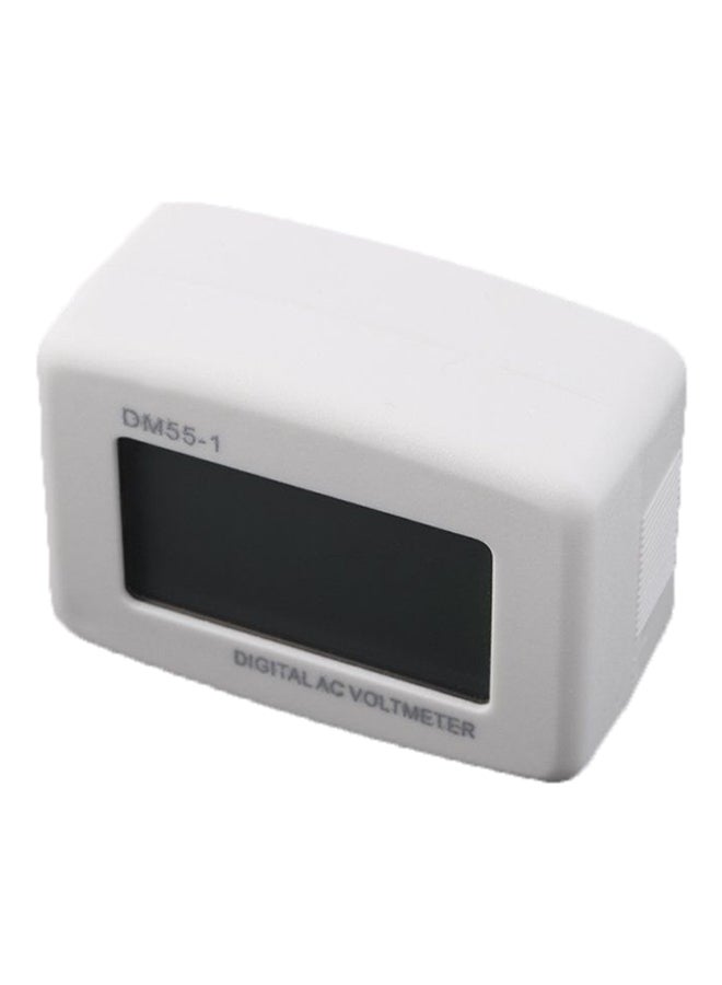 LCD Digital Voltage Meter White
