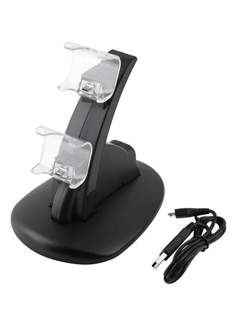 USB LED Charging Dock For PS4 Gamepad Black