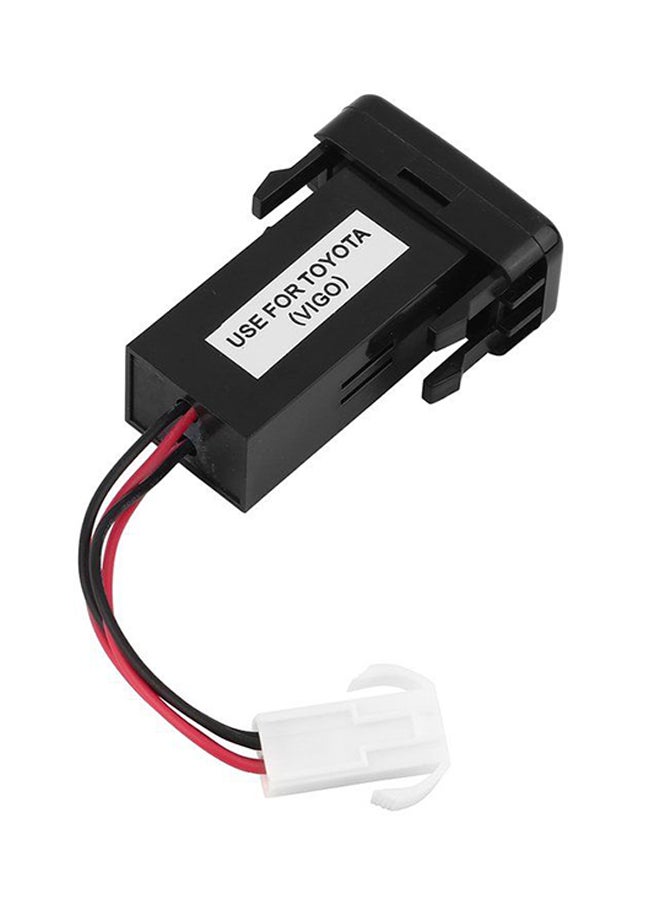 OUTAD Double USB Car Mobile Charger For Toyota Vigo Black - Image 2