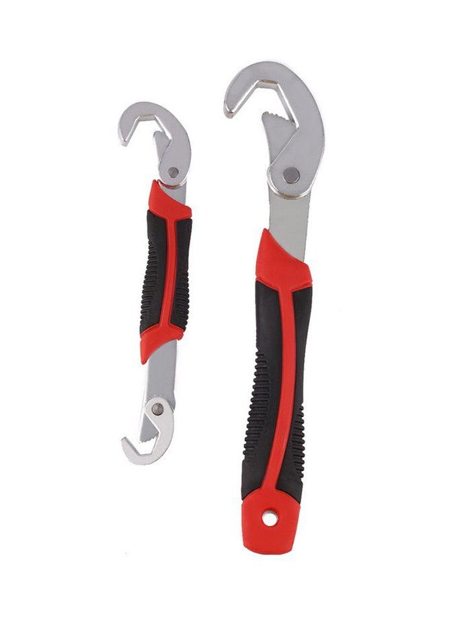 LESHP - 2-Piece Adjustable Quick Snap And Grip Wrench Set Black/Red Sep-32mm - Image 1