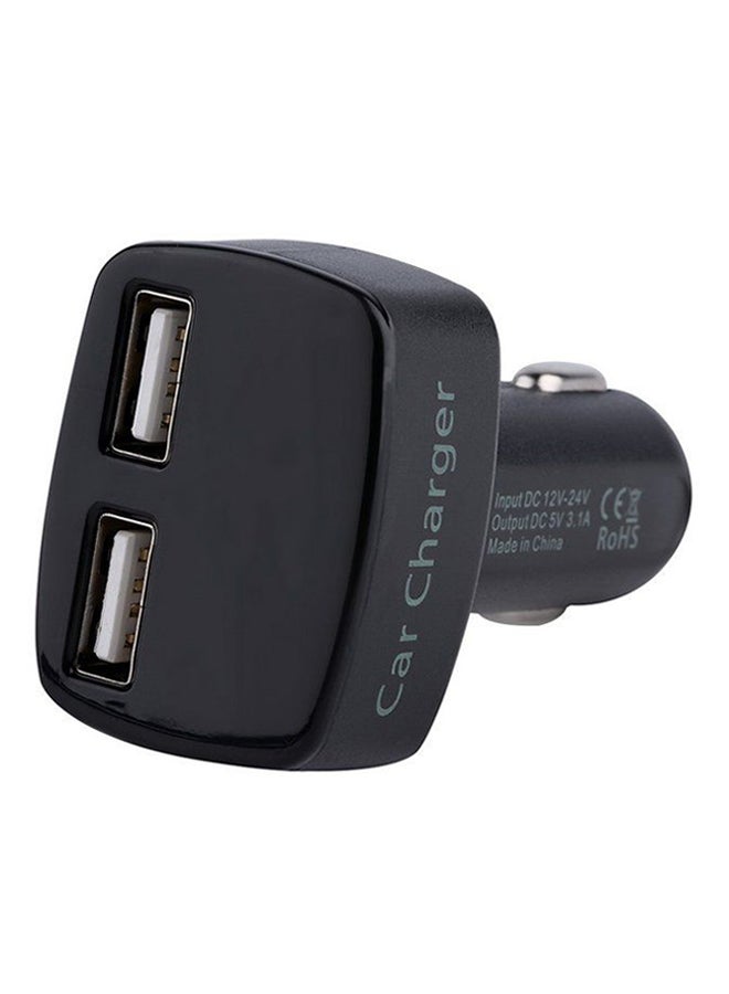 OUTAD Dual USB Car Charger Black - Image 3