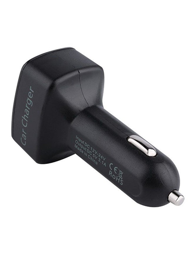 OUTAD Dual USB Car Charger Black - Image 2