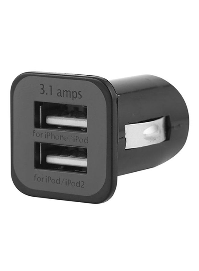 OUTAD Mini Dual Port USB Car Charger Adapter Black - Image 5