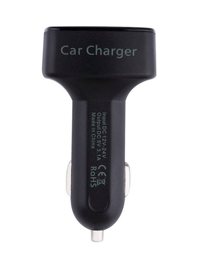 OUTAD Dual USB Car Charger Black - Image 4
