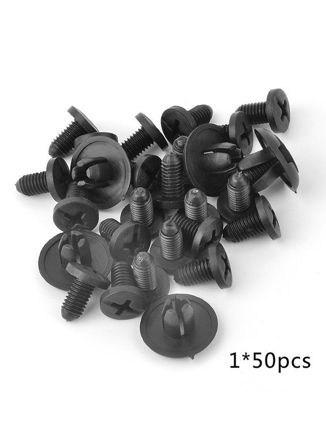 OUTAD 50-Piece Car Interior Clamp Door Bumper Fastener Buckle For Honda Black - Image 1