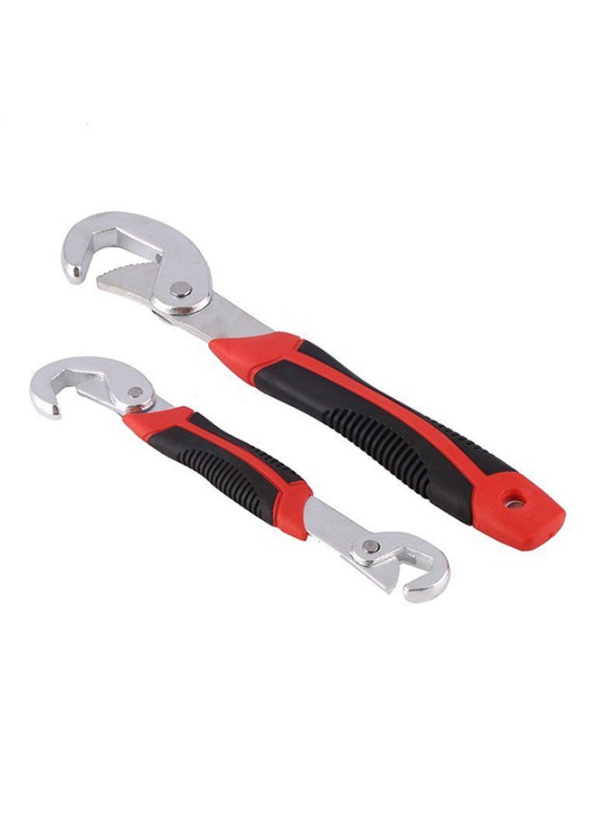 LESHP - 2-Piece Adjustable Quick Snap And Grip Wrench Set Black/Red Sep-32mm - Image 1