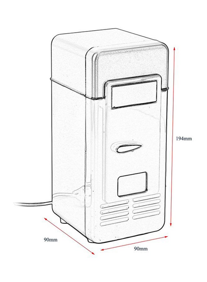 ثلاجة سيارة محمولة مزودة بمنفذ Mini USB ZJ583801 أسود/فضي - v1518077339/N13245004A_6