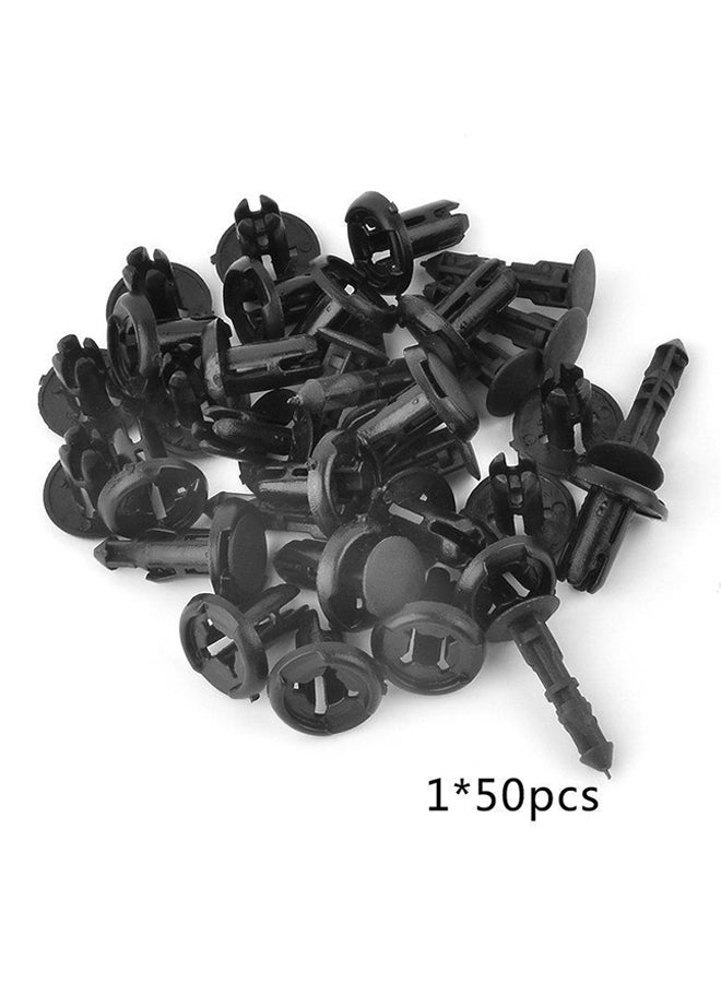 OUTAD 50-Piece Car Interior Clamp Door Fastener For Toyota And Honda Black - Image 1