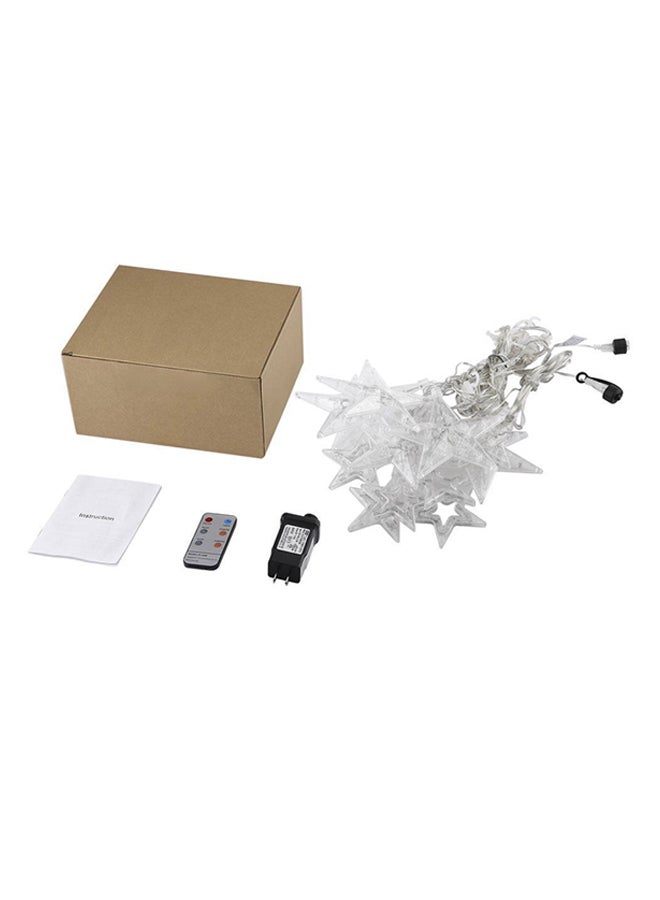 OUTAD 12 Stars LED Curtain String Lights White - Image 1