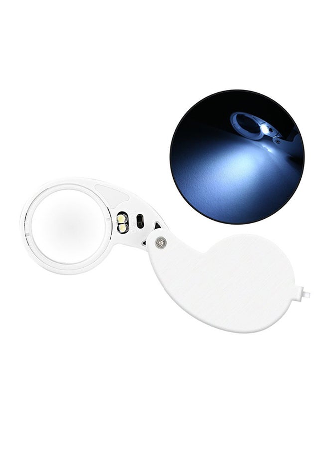 OUTAD Power Jeweler Illuminated Loupe LED Loop Magnifying Glass White 40x25mm - Image 2